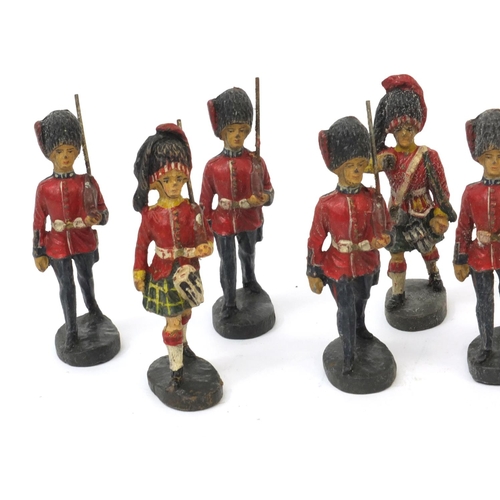 433 - Group of Military interest hand painted Elastolin toy soldiers, each approximately 8.5cm high