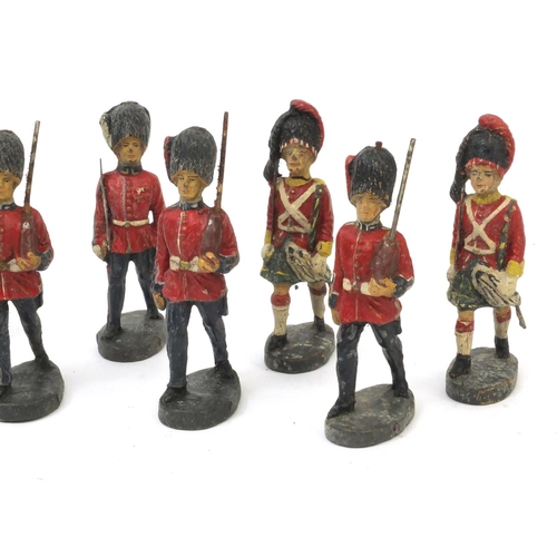 433 - Group of Military interest hand painted Elastolin toy soldiers, each approximately 8.5cm high