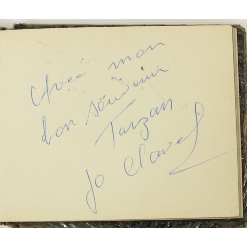 229 - Two 1950's autograph albums including actors and cricketers - Lawrence Olivier, John Gielgud, Tony H... 