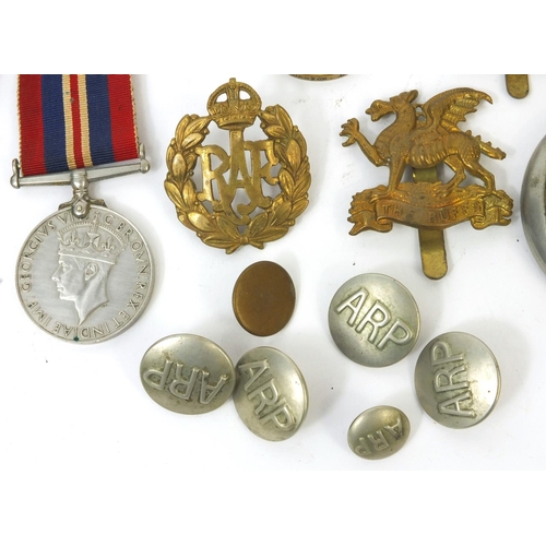 365 - British Military interest Victory medal and 1914-15 star, together with a Military interest pocket w... 