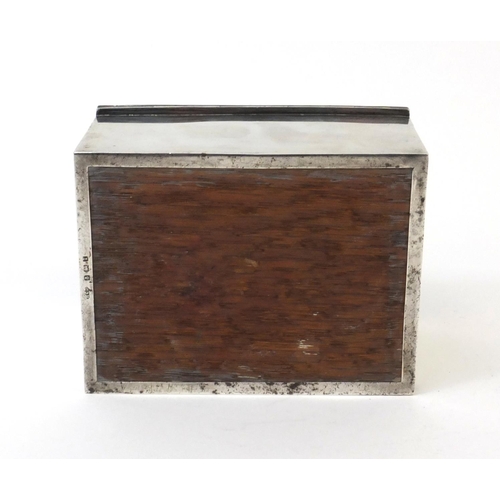 749 - Rectangular silver bridge card box, HCD Birmingham 1910, 11.5cm wide, approximate weight 437.6g