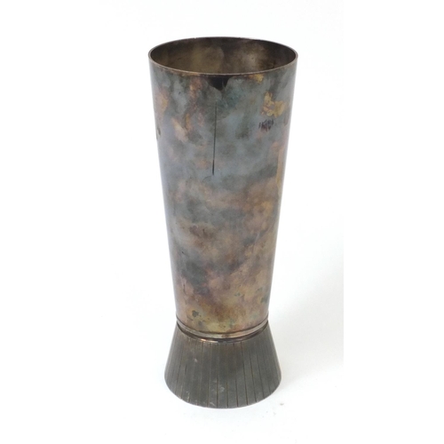 747 - Art Deco silver vase stamped 925WB to the base, 22cm high, approximate weight 312.8g