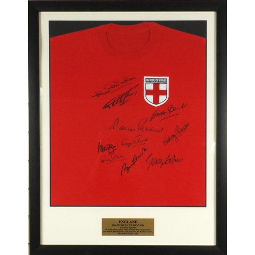 175 - 1966 England World Cup football jersey personally signed by Sir Geoff Hurst, Nobby Stiles, Gordon Ba... 