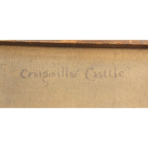 1022 - R A Dexter - Oil onto canvas titled Craiginillar Casttle, gilt framed, 35cm x 25cm excluding the fra... 