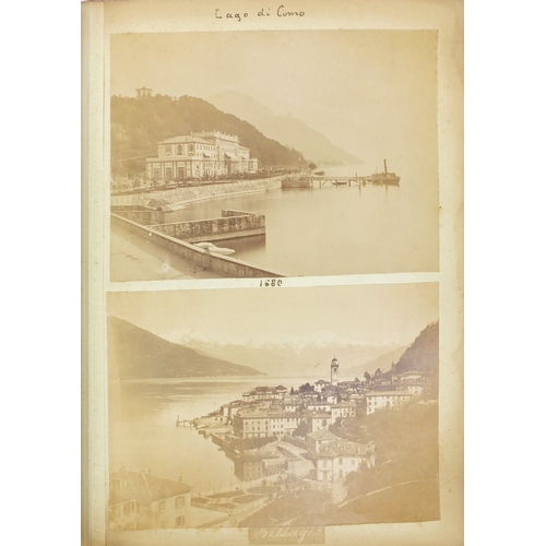 211 - Photograph album containing photographs of 19th Century Roman views together with some cabinet cards... 
