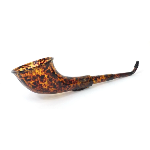 44 - Hawksley faux tortoiseshell telescopic ear trumpet, impressed T. Hawksley Ltd. London to the bowl, 1... 