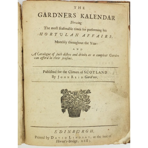 235 - The Scots Gard'ner - 17th century hardback book, The firft of contriving and planting gardens, orchi... 