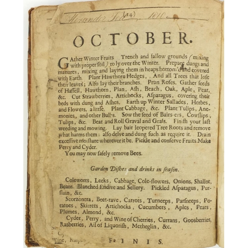 235 - The Scots Gard'ner - 17th century hardback book, The firft of contriving and planting gardens, orchi... 