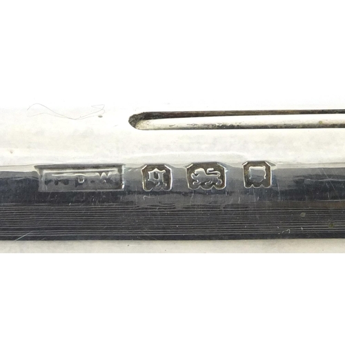 118 - Silver Waterman's Ideal fountain pen, London 1931 with Waterman's ideal leather box, 14cm long