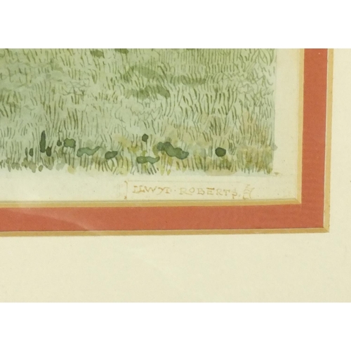 1006 - Llwyd Roberts - Watercolour titled 'Silkstream Road Watling', mounted and contemporary framed, 37cm ... 