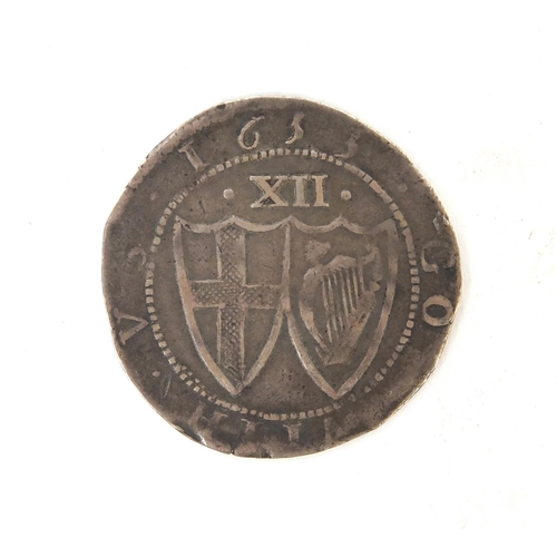 281 - Oliver Cromwell 1655 silver shilling, approximate weight 5.9g, approximate diameter 3.1cm