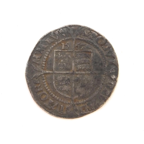 284 - Elizabeth I 1567 silver six pence, approximate weight 2.7g, approximate diameter 2.6cm