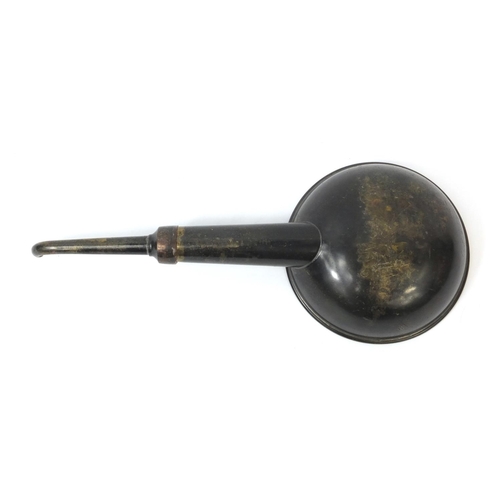 45 - Hawksley tin plate telescopic ear trumpet, with Hawksley Oxford Street, London label to the interior... 