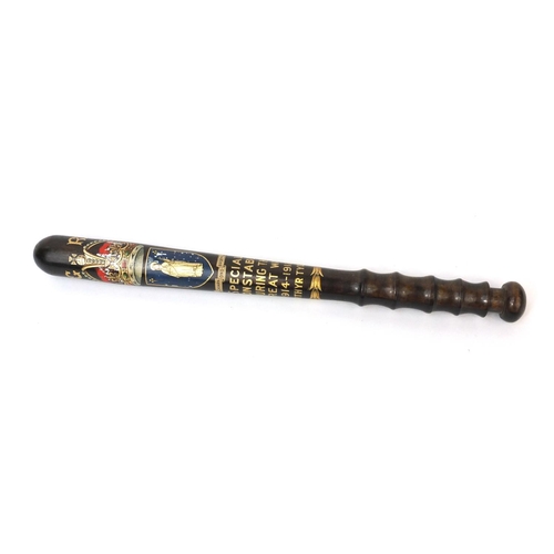 73 - Special constable police truncheon with gilt presentation - Special Constable in the Great War 1914-... 