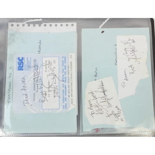 227 - Album of mostly signed autographs including Nicole Kidman, Dave Watson, some facsimile examples, etc