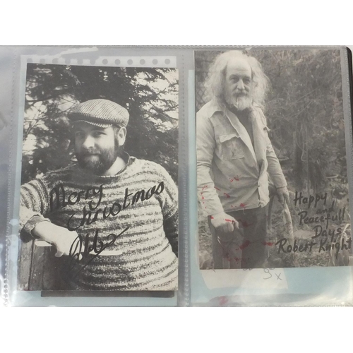 227 - Album of mostly signed autographs including Nicole Kidman, Dave Watson, some facsimile examples, etc