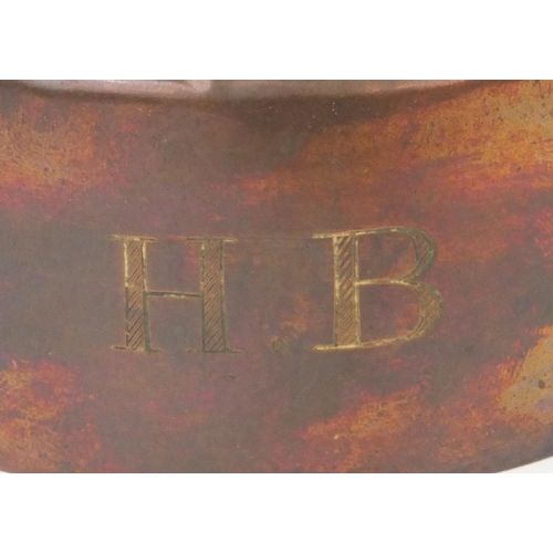 49 - Jones Bros Victorian copper jelly mould with engraved initials H.B, numbered 436, factory marks to t... 