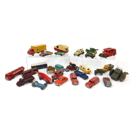 429 - Collection of vintage die cast and tin plate vehicles including, Dinky Super toys Heinz Bedford, Tri... 