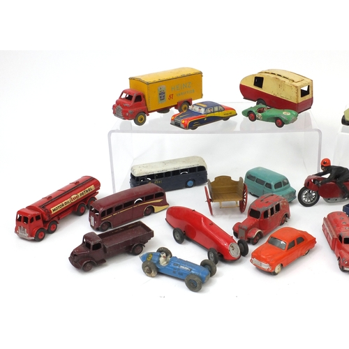 429 - Collection of vintage die cast and tin plate vehicles including, Dinky Super toys Heinz Bedford, Tri... 