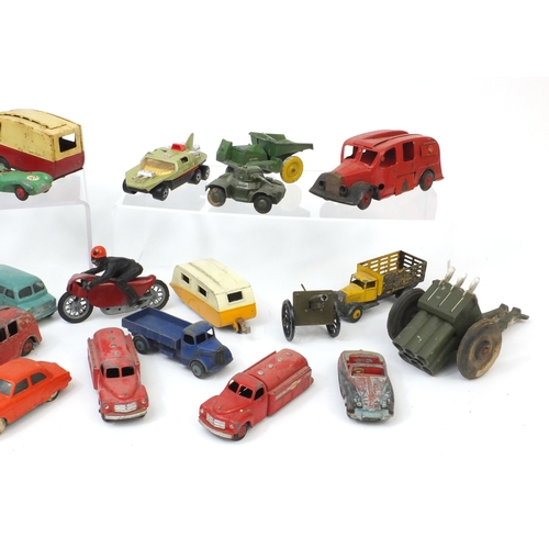 429 - Collection of vintage die cast and tin plate vehicles including, Dinky Super toys Heinz Bedford, Tri... 