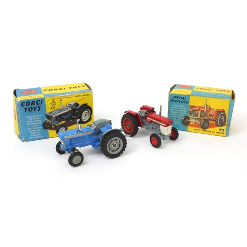 421 - Two boxed Corgi toys comprising 4000-5000 Super Major Tractor 67 and Massey-Ferguson 165 Tractor 66