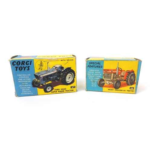 421 - Two boxed Corgi toys comprising 4000-5000 Super Major Tractor 67 and Massey-Ferguson 165 Tractor 66