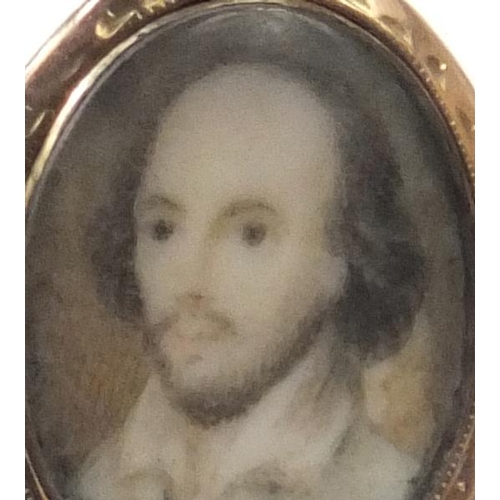 11 - 19th century oval portrait miniature of a bearded gentleman onto ivory, housed in an unmarked gold f... 