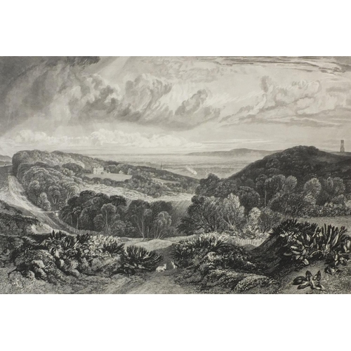 969 - I M W Turner - Five 19th century proof prints titled - Battle Abbey, Pevensey Bay, The Vale of Heath... 