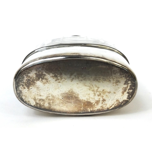 755 - Victorian silver and cut glass hip flask, F.P London 1881, 12cm high, approximate weight 222.5g