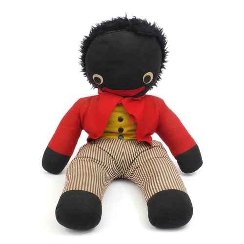 443 - Large pedigree golly soft toy with felt jacket, label to the reverse, 82cm high