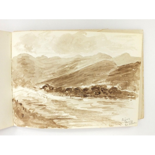 999 - Two artists sketch books containing watercolours of landscape scenes and still life