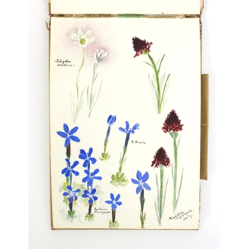 999 - Two artists sketch books containing watercolours of landscape scenes and still life