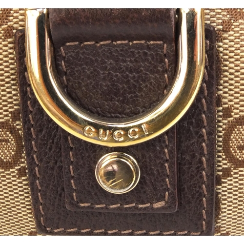 192 - Gucci GG monogram Abbbey hobo brown shoulder bag, label to the interior, 26cm high excluding the str... 