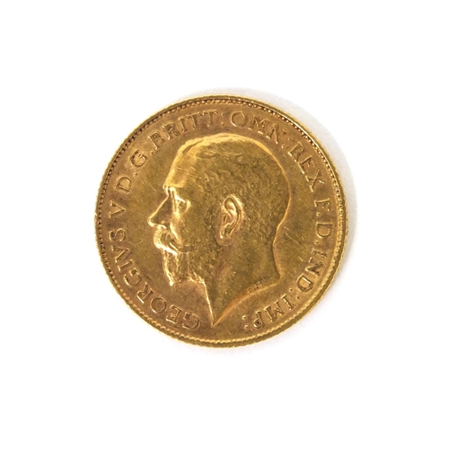 278 - George V 1911 gold half sovereign, approximate weight 4.0g