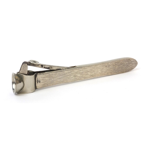 785 - 800 grade silver cigar cutter, 15cm long, approximate weight 79.5g