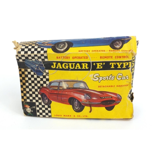 427 - Boxed Marx Toys Jaguar E-type battery operated sports car, together with one other