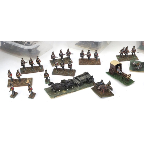 436 - Large collection of Military interest hand painted lead soldiers, including some on horsebacks, each... 