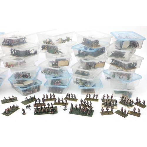 438 - Large collection of Military interest hand painted lead soldiers, including some on horsebacks, each... 