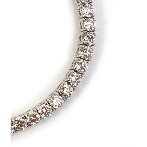 812 - 14ct white gold brilliant cut diamond bracelet, 18cm long, approximate weight 12.6g