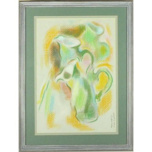 2323 - Morris Weidman - Pastel study onto paper titled 'Praying Jugs', mounted and contemporary framed, 54c... 