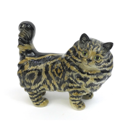 2110 - Beswick model of a Swiss roll cat, factory marks to the base, 12cm high