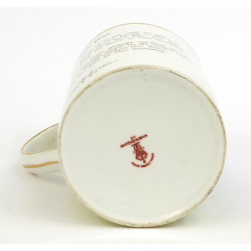 2143 - Royal Crown Derby John Pill tankard, factory marks to the base, 12cm high