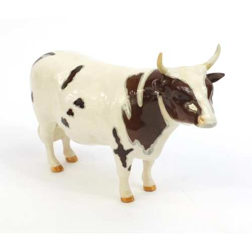 2109 - Beswick model of a CH Whitehill mandate bull, factory marks to the base, 14cm high