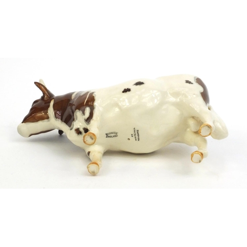 2109 - Beswick model of a CH Whitehill mandate bull, factory marks to the base, 14cm high