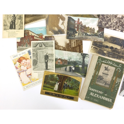 225 - Group of postcards including topographical views and shipping scenes