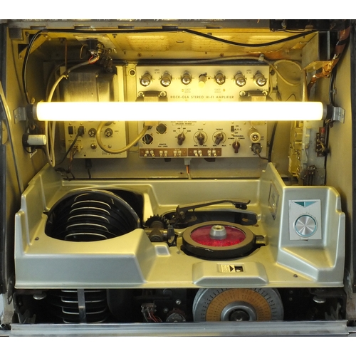 2070 - 1965 Rock-ola model 430 Stereo jukebox, serial no 287691 with chrome stand, 157cm high