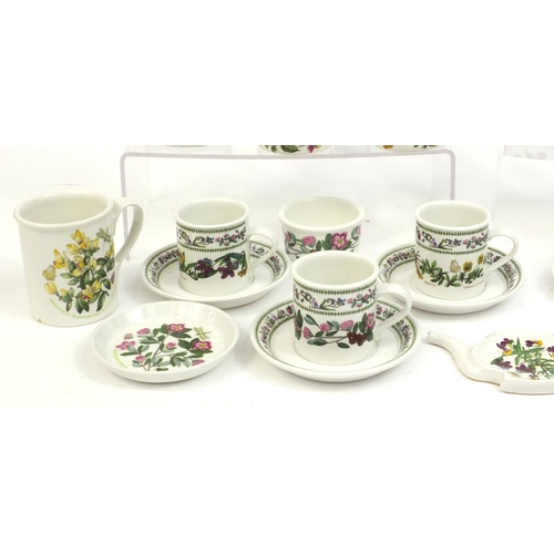 2313 - Collection of Portmeirion Botanic garden pattern items including cups and saucers, salt and pepper s... 