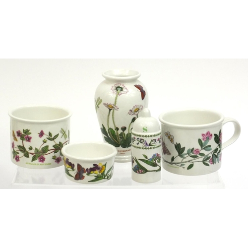 2313 - Collection of Portmeirion Botanic garden pattern items including cups and saucers, salt and pepper s... 