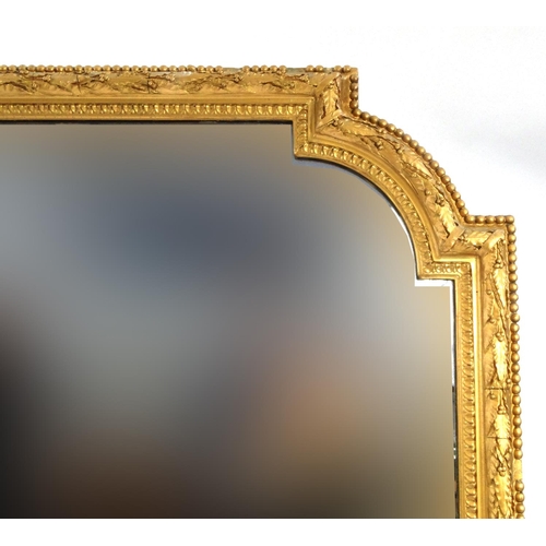 2016 - Large ornate gilt frame mirror, 185cm x 144cm