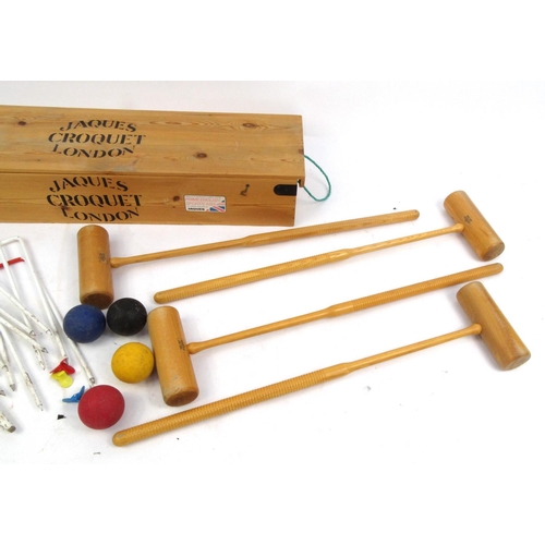 2294 - Boxed Jacques croquet set, the case 111cm long